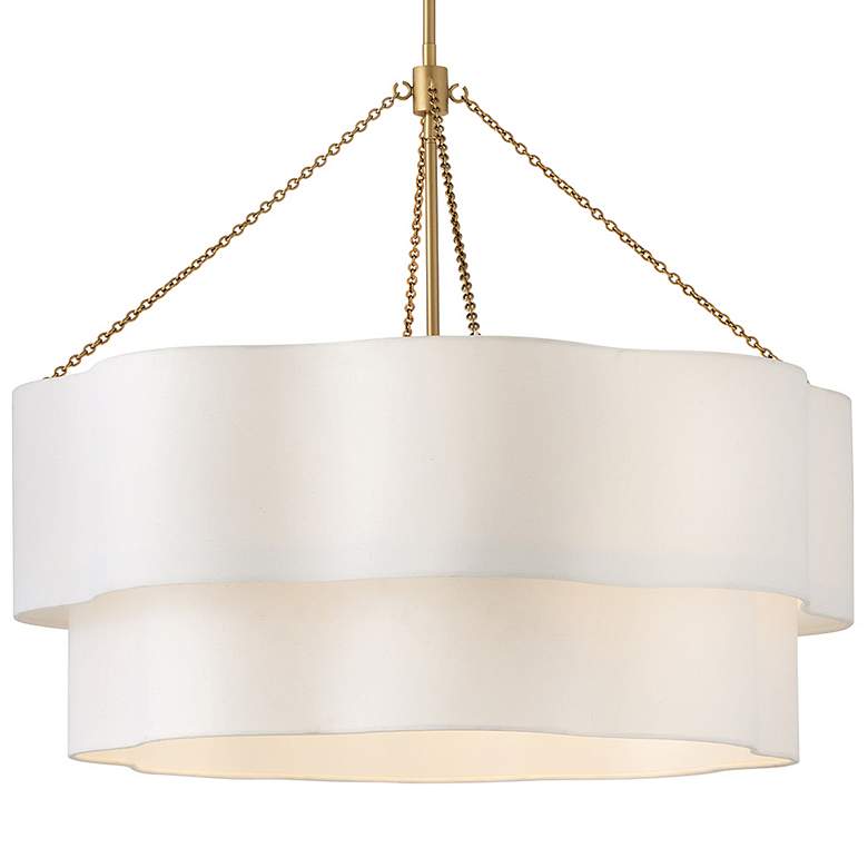 Image 4 Hinkley Gwen 32" Wide Lacquered Brass 2-Tier Drum Chandelier more views