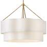 4_Hinkley Gwen 32" Wide Lacquered Brass 2-Tier Drum Chandelier more views