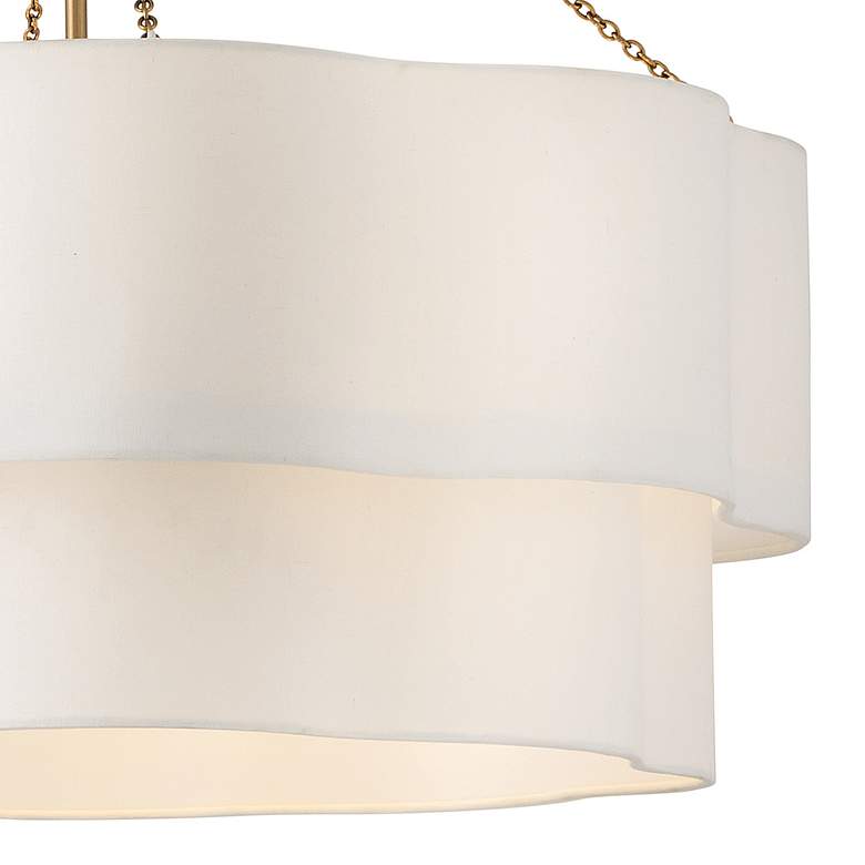 Image 7 Hinkley Gwen 32" Wide Lacquered Brass 2-Tier Drum Chandelier more views