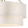 7_Hinkley Gwen 32" Wide Lacquered Brass 2-Tier Drum Chandelier more views