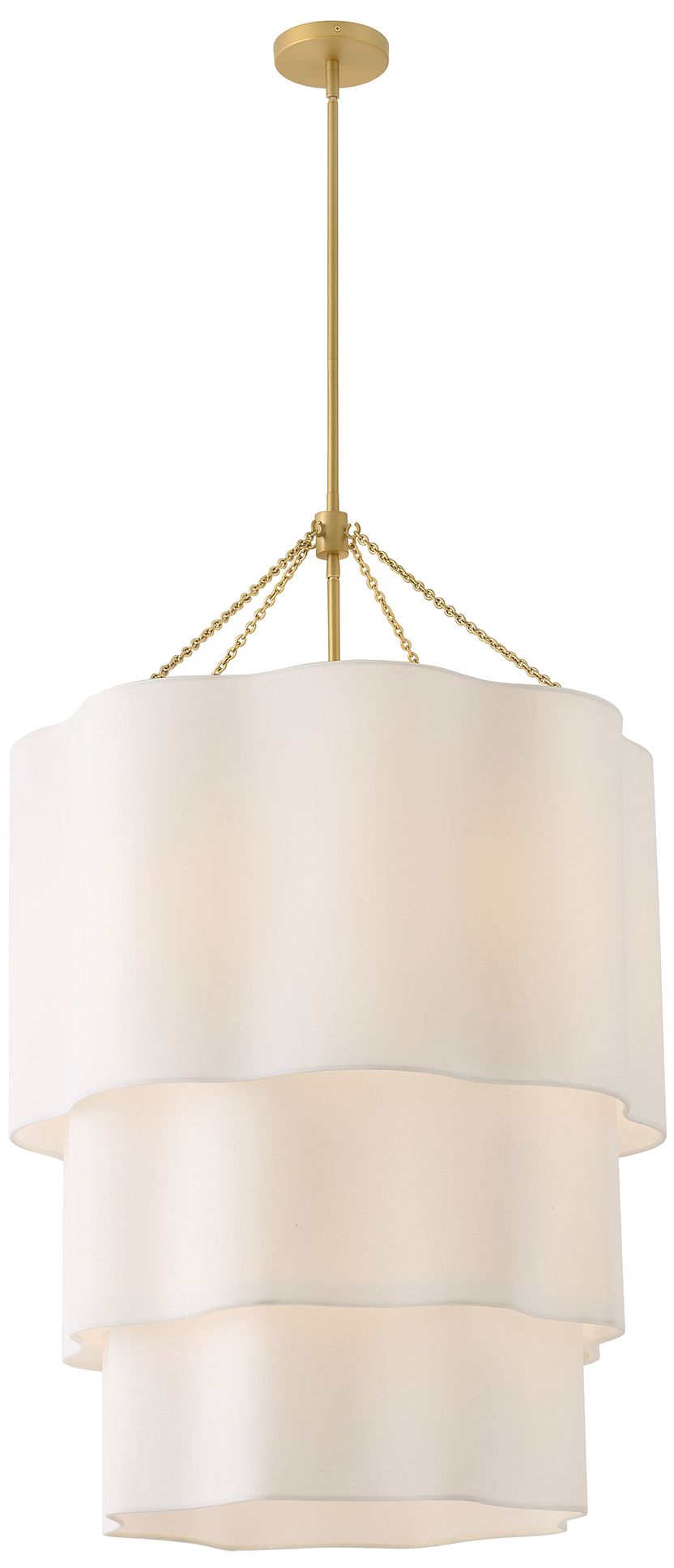 Hinkley Gwen Grande Three Tier Chandelier 27" Lacquered Brass
