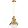 3_Hinkley Haddie 11" Wide Lacquered Brass Mini Pendant more views