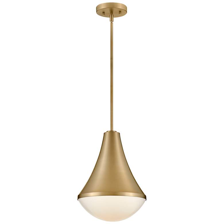 Image 4 Hinkley Haddie 11" Wide Lacquered Brass Mini Pendant more views