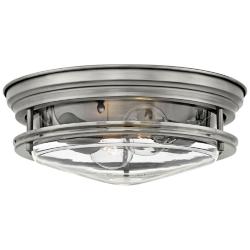 Hinkley Hadley 12" Wide Antique Nickel 2-Light Ceiling Light