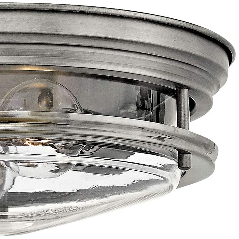 Image 3 Hinkley Hadley 12" Wide Antique Nickel 2-Light Ceiling Light more views