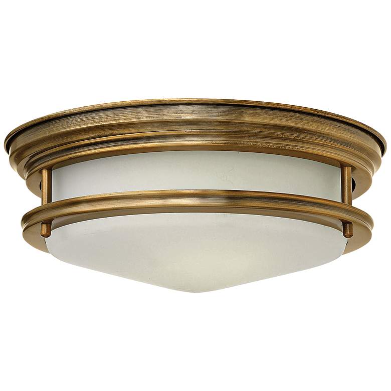 Image 2 Hinkley Hadley 12" Wide Brushed Bronze Opal Ceiling Light