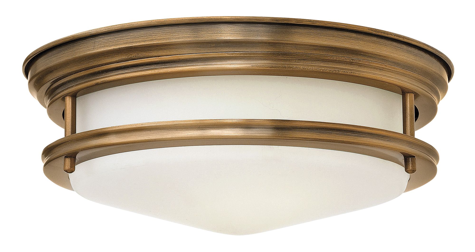 Image 3 Hinkley Hadley 12" Wide Brushed Bronze Opal Ceiling Light more views