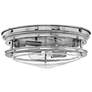 2_Hinkley Hadley 12" Wide Modern Chrome 2-Light Ceiling Light