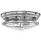 Hinkley Hadley 12" Wide Modern Chrome 2-Light Ceiling Light