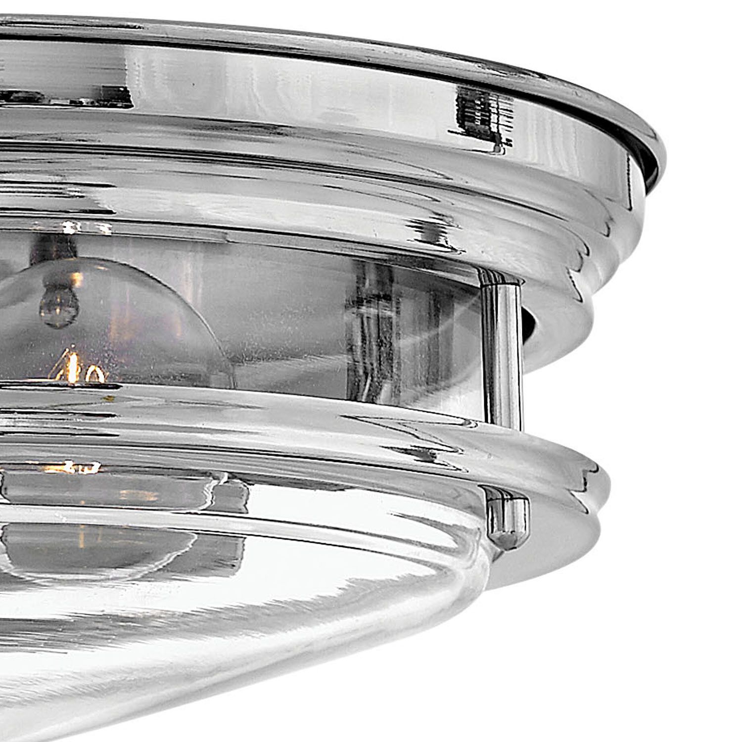 Hinkley Hadley 12" Wide Modern Chrome 2-Light Ceiling Light