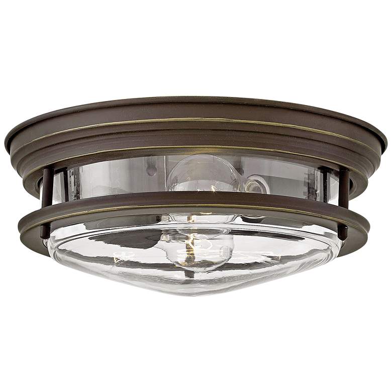 Image 2 Hinkley Hadley 12 inch Wide Oil Rubbed Bronze 2-Light Ceiling Light