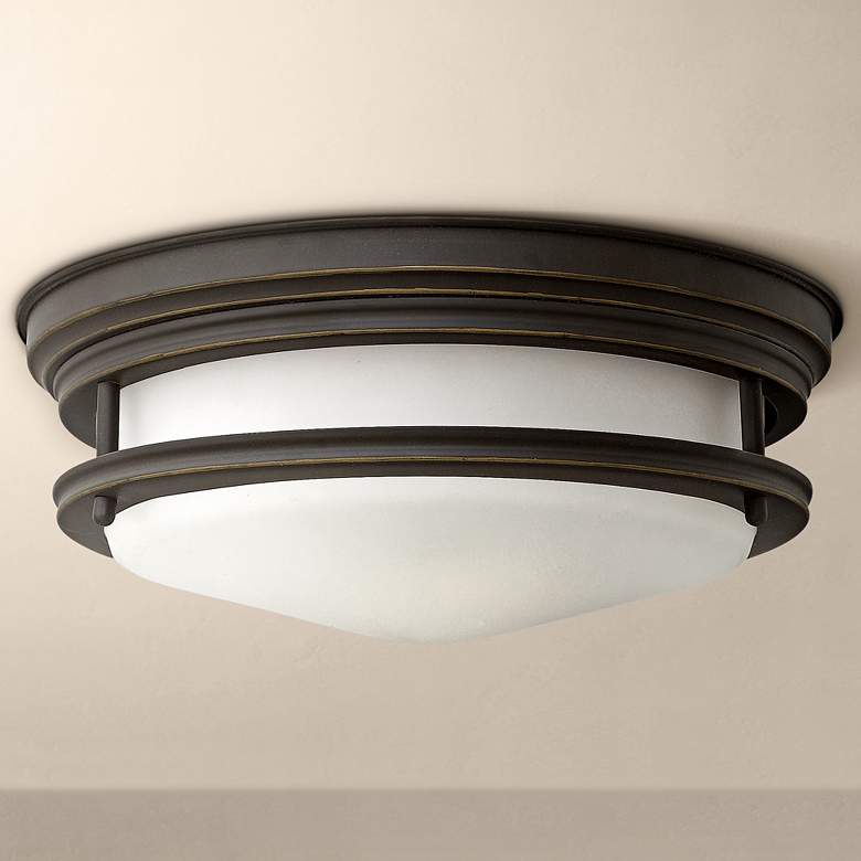 Hinkley Hadley 12&quot; Wide Oil-Rubbed bronze Ceiling Light