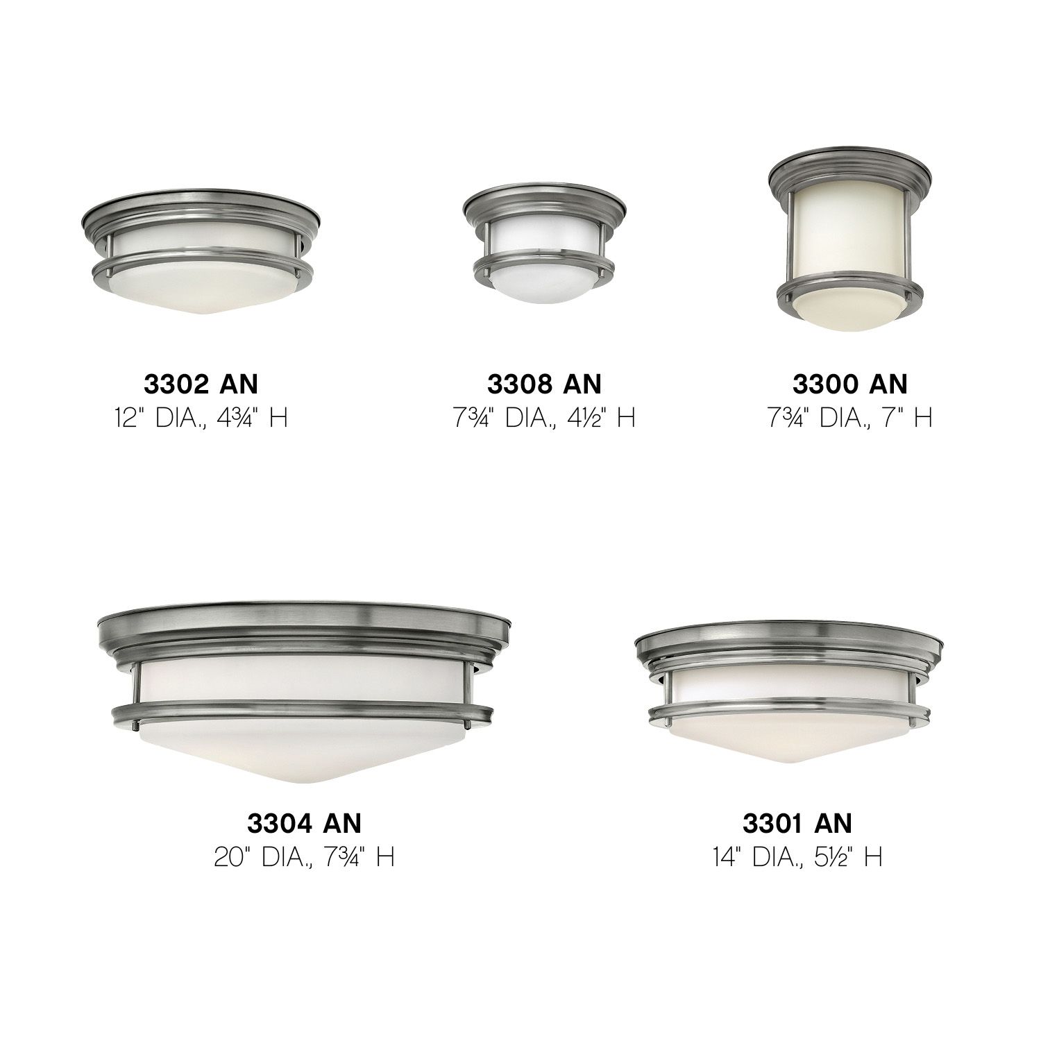 Image 4 Hinkley Hadley 14" Wide Antique Nickel Ceiling Light more views