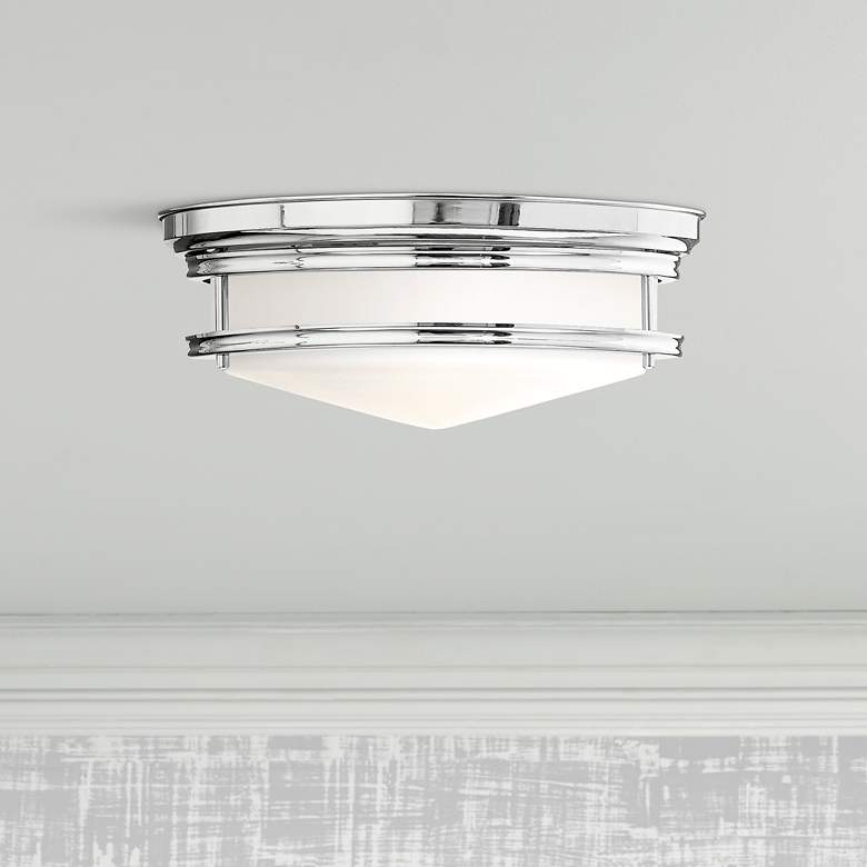 Image 1 Hinkley Hadley 14" Wide Chrome Ceiling Light