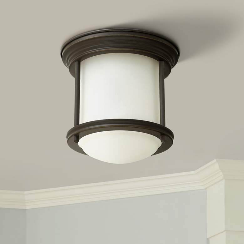 Image 1 Hinkley Hadley 7 3/4" Wide Oil Rubbed Bronze Ceiling Light