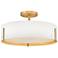 Hinkley Halle 19 1/2"W Lacquered Brass Drum Ceiling Light