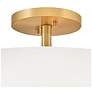 3_Hinkley Halle 19 1/2"W Lacquered Brass Drum Ceiling Light more views