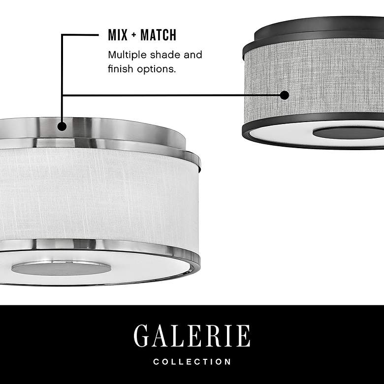 Image 2 Hinkley Halo 13 1/4" Wide Black Drum Ceiling Light more views