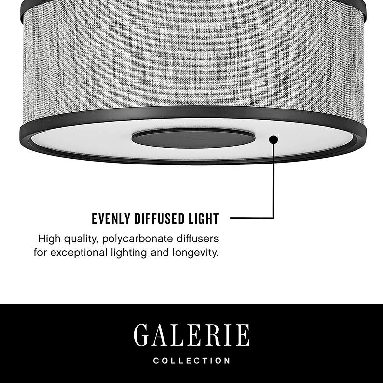 Image 3 Hinkley Halo 13 1/4" Wide Black Drum Ceiling Light more views