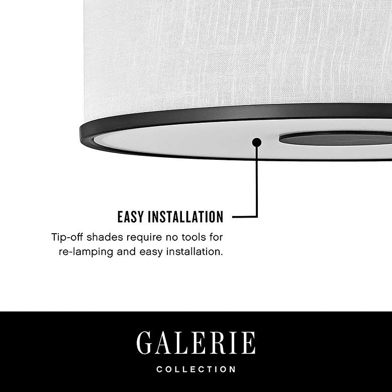 Image 4 Hinkley Halo 13 1/4" Wide Black Drum Ceiling Light more views