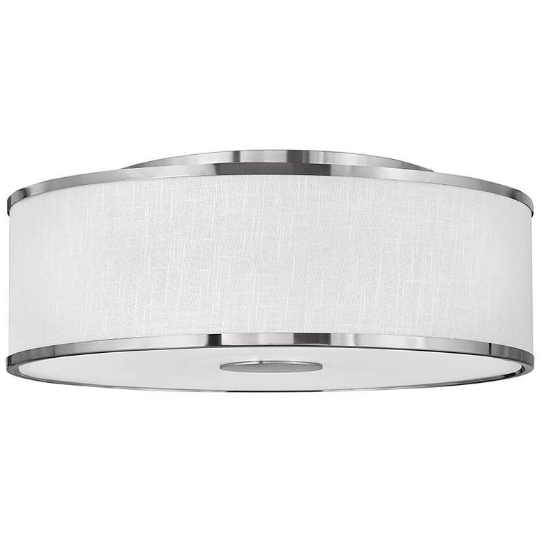Image 1 Hinkley- Halo Large Flush Mount- 24.25" Brushed Nickel