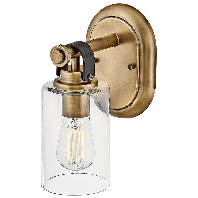 Image 6 Hinkley Halstead 10 1/4" High Heritage Brass Wall Sconce more views