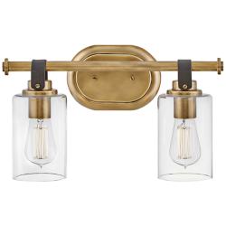 Hinkley Halstead 16" Wide Heritage Brass 2-Light Bath Light