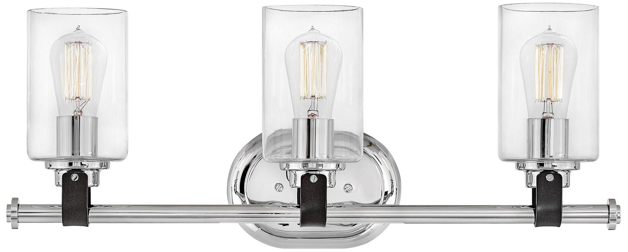 Hinkley Halstead 24" Wide Chrome 3-Light Vanity Bath Light