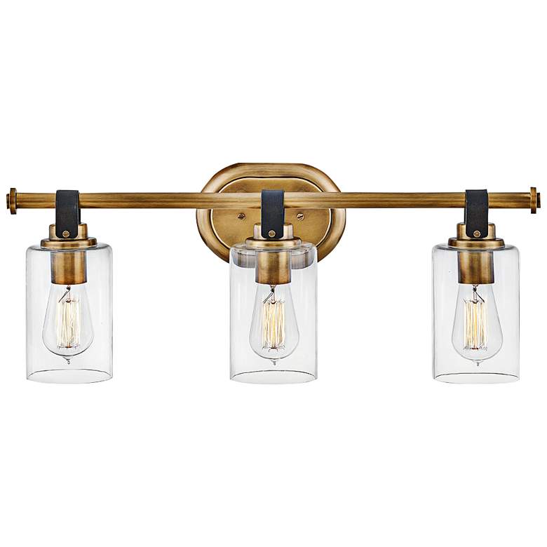 Image 1 Hinkley Halstead 24" Wide Heritage Brass 3-Light Bath Light