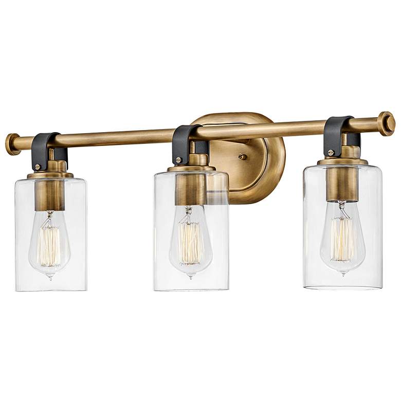 Image 3 Hinkley Halstead 24" Wide Heritage Brass 3-Light Bath Light more views