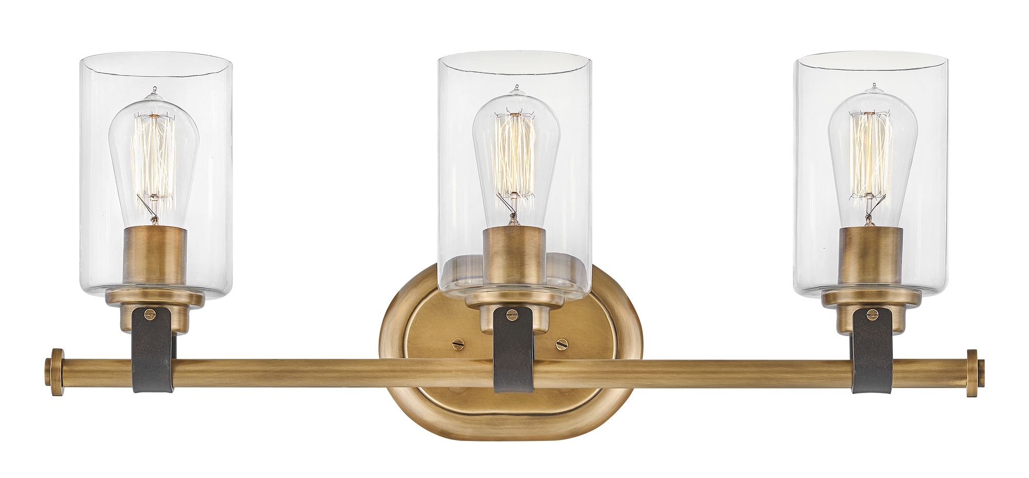 Hinkley Halstead 24" Wide Heritage Brass 3-Light Bath Light