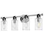 4_Hinkley Halstead 32" Wide Chrome 4-Light Vanity Bath Light more views