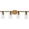 Hinkley Halstead 32" Wide Heritage Brass 4-Light Bath Light
