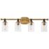 Hinkley Halstead 32" Wide Heritage Brass 4-Light Bath Light