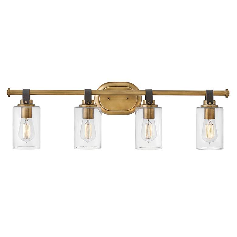 Image 2 Hinkley Halstead 32" Wide Heritage Brass 4-Light Bath Light more views