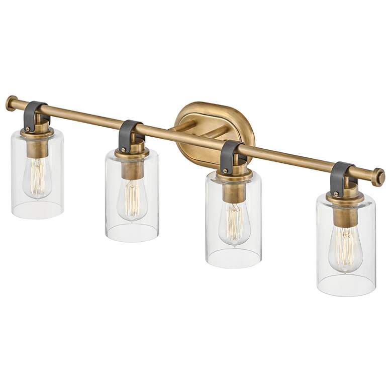 Image 3 Hinkley Halstead 32" Wide Heritage Brass 4-Light Bath Light more views