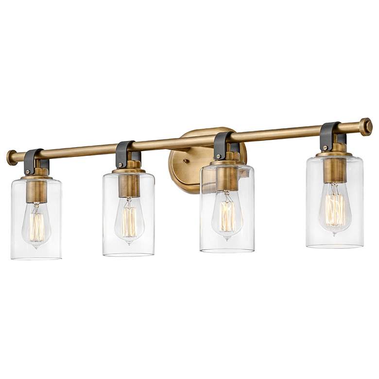 Image 4 Hinkley Halstead 32" Wide Heritage Brass 4-Light Bath Light more views