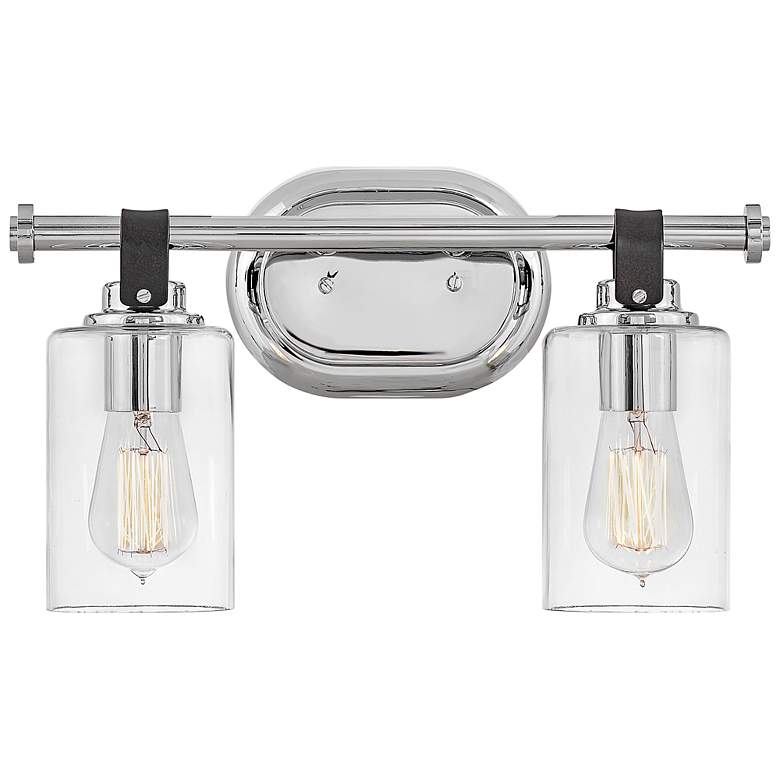 Image 2 Hinkley Halstead 9 1/2" High Chrome 2-Light Wall Sconce more views