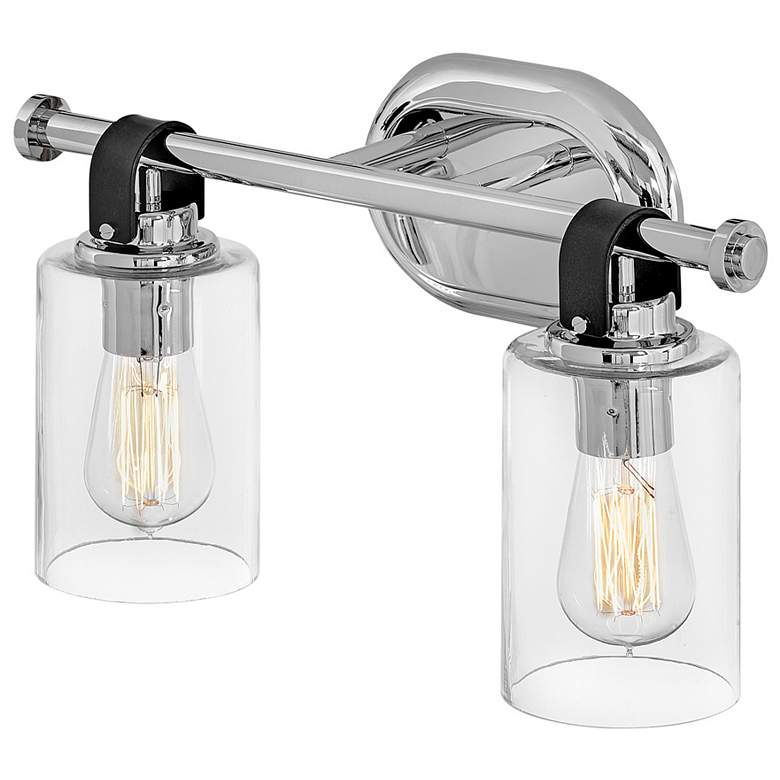 Image 3 Hinkley Halstead 9 1/2" High Chrome 2-Light Wall Sconce more views