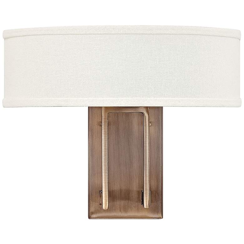 Image 1 Hinkley Hampton 12" High Brushed Bronze Wall Sconce