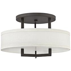 Hinkley Hampton 20" Wide Buckeye Bronze Drum Shade Ceiling Light