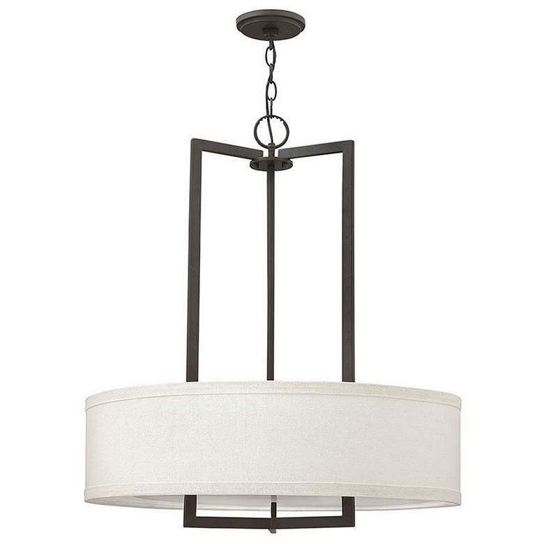 Image 1 Hinkley Hampton 26" Wide Modern LED Bronze and White Shade Chandelier