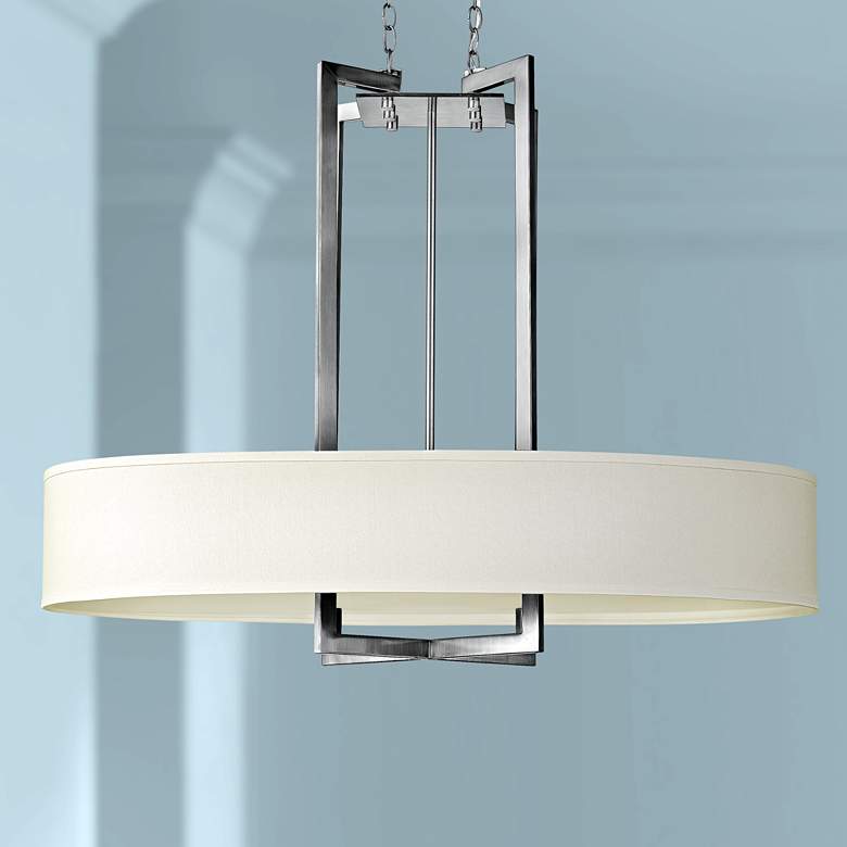 Image 1 Hinkley Hampton Collection 40 inch Wide Nickel Pendant Light