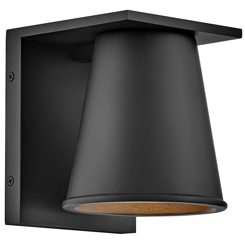 Image 1 Hinkley Hans 6 1/4 inch High Black LED Outdoor Wall Light