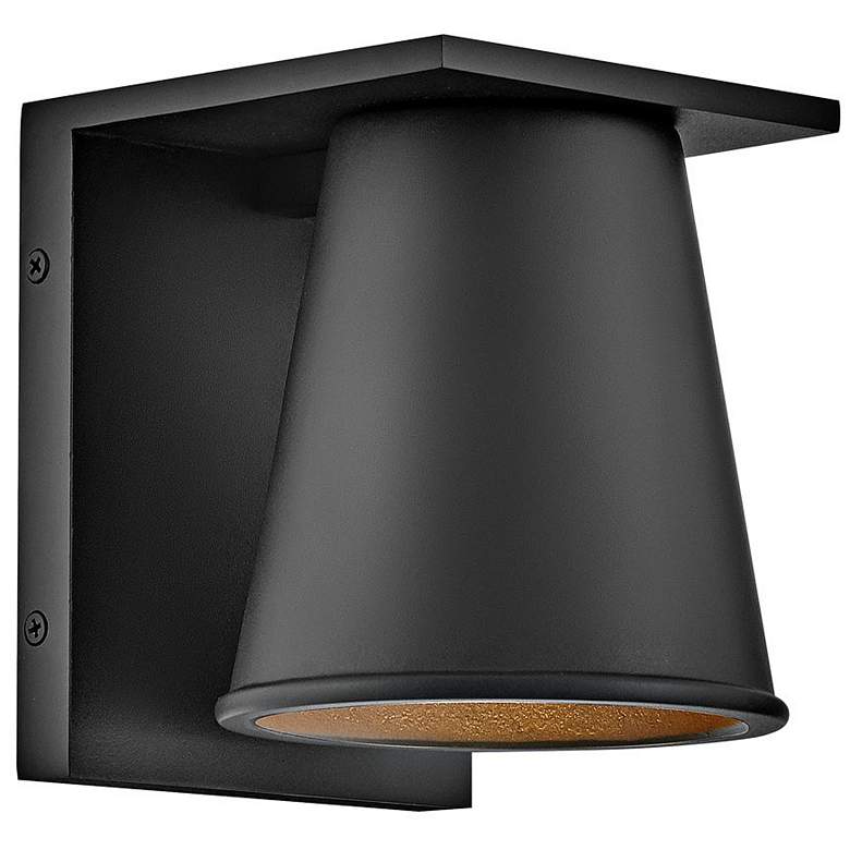 Image 1 Hinkley Hans 6 1/4 inch High Black LED Outdoor Wall Light