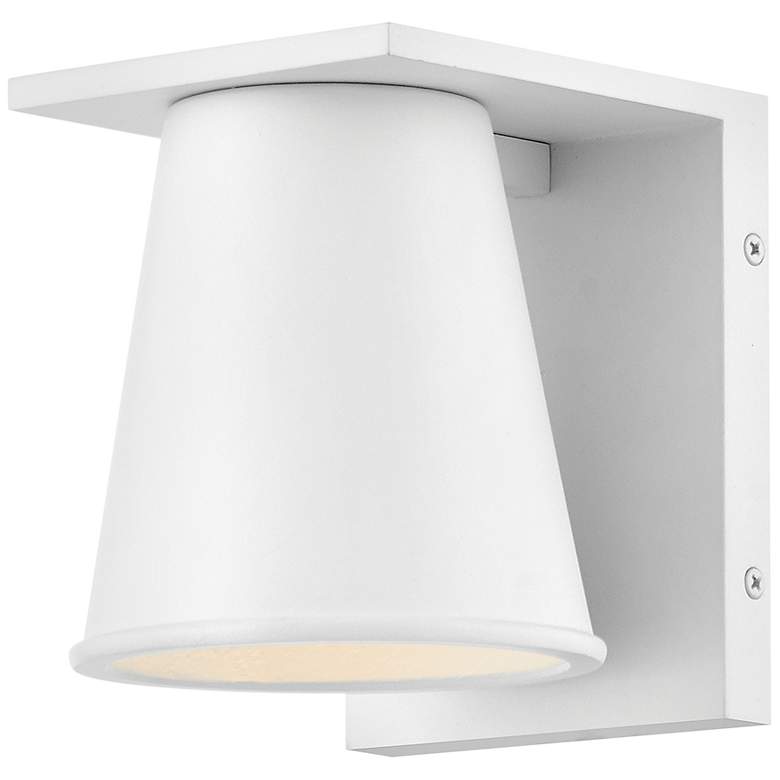 Image 2 Hinkley Hans 6 1/4"H Textured White LED Outdoor Wall Light more views
