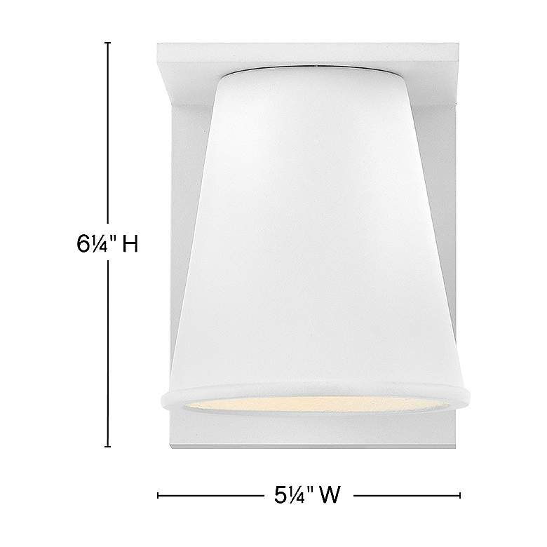 Image 3 Hinkley Hans 6 1/4"H Textured White LED Outdoor Wall Light more views