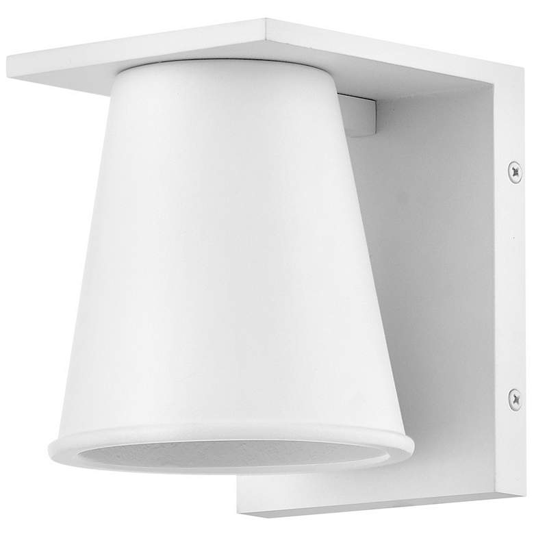 Image 4 Hinkley Hans 6 1/4"H Textured White LED Outdoor Wall Light more views