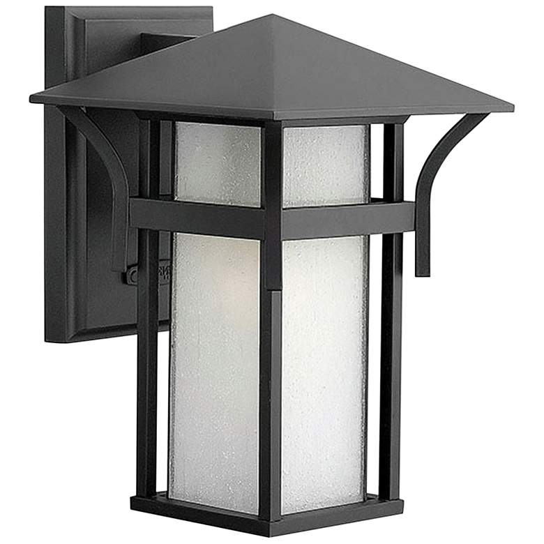 Image 1 Hinkley Harbor 10 1/2" High Satin Black Outdoor Wall Light