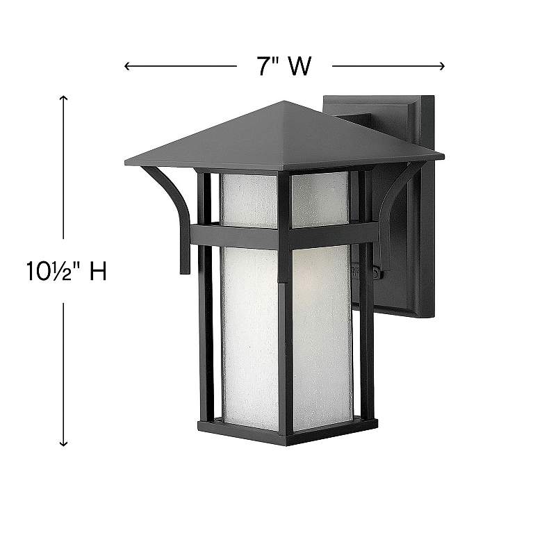 Image 3 Hinkley Harbor 10 1/2" High Satin Black Outdoor Wall Light more views